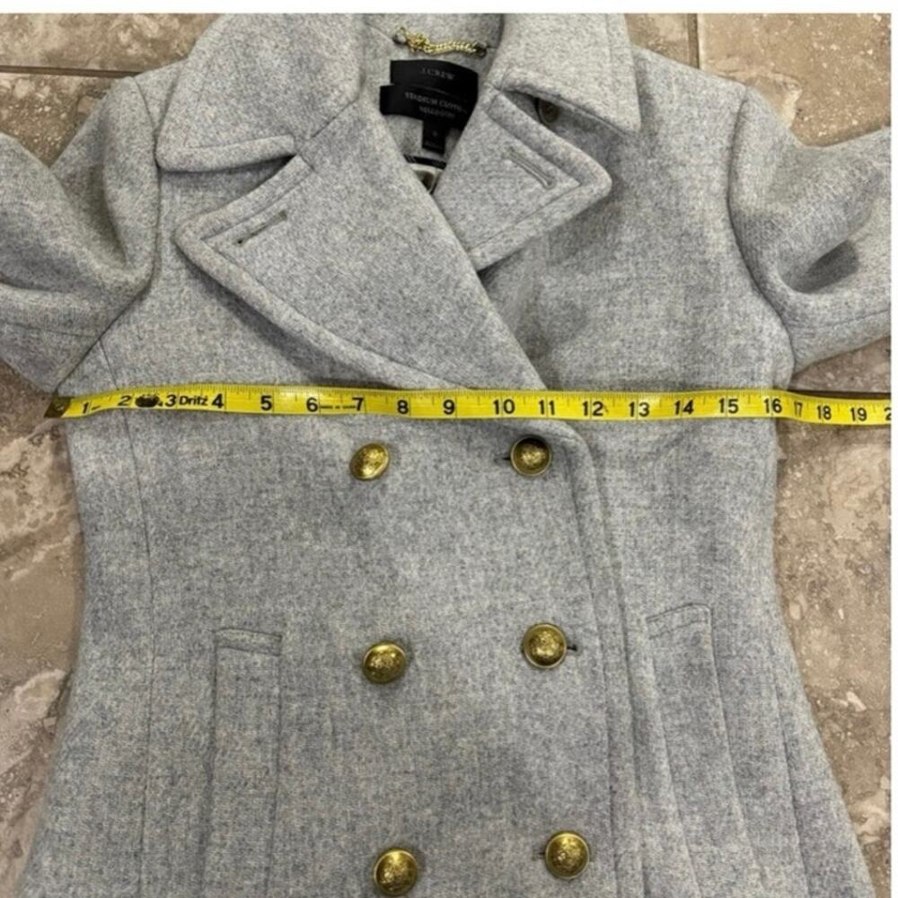 NWOT J.Crew Majesty Peacoat in Stadium Cloth by Nello Gori Size 0 - Picture 3 of 12